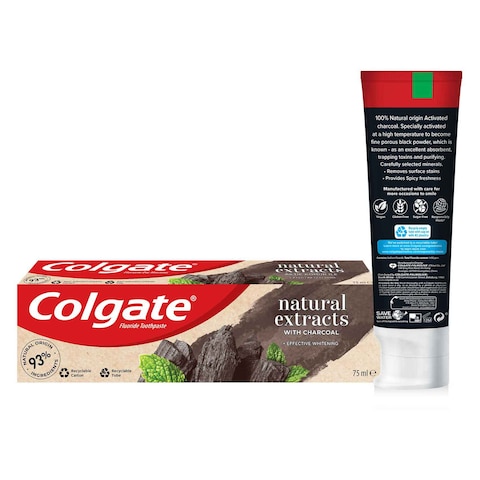 Colgate Natural Extracts Charcoal Toothpaste Black 75ml