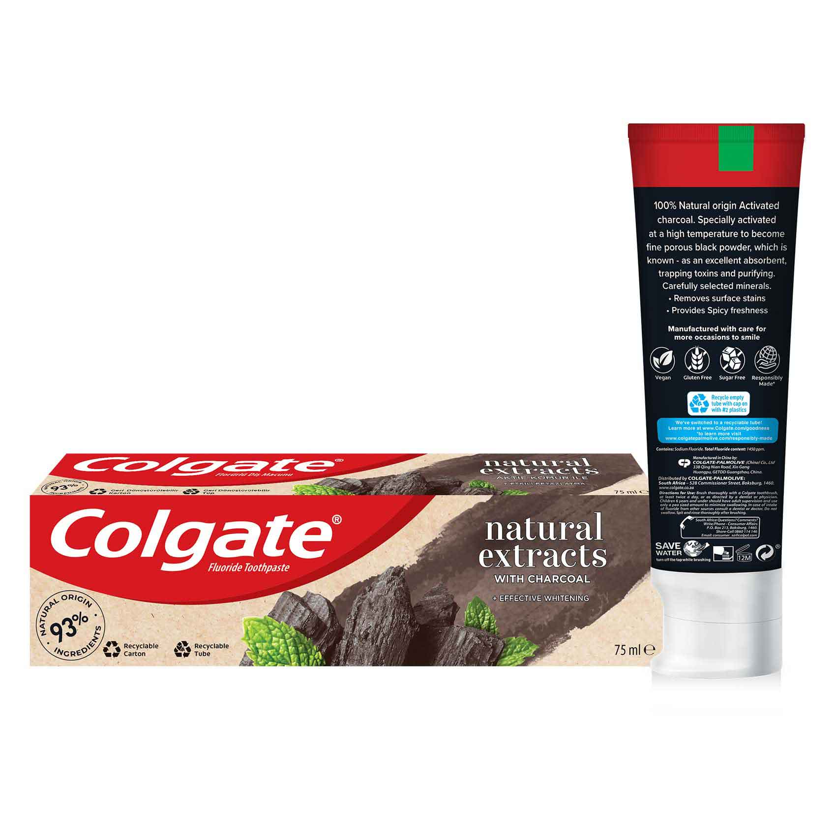 Colgate Natural Extracts Charcoal Toothpaste Black 75ml