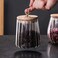 1CHASE Borosilicate Glass Storage Jar With Airtight Bamboo Lid And Metal Handle 700ml, Taper, Petal Decorative Container, To Store Tea, Coffee Beans, Candy, Spices, Biscuits - Set Of 4