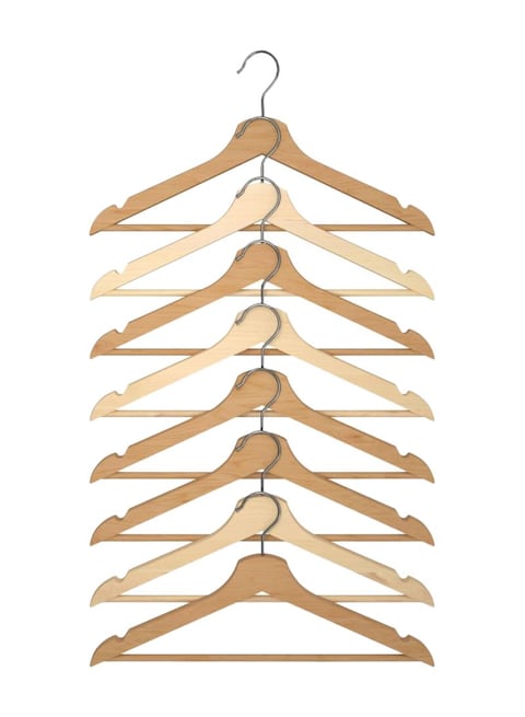 Generic 8-Piece Clothes Hanger Set Beige