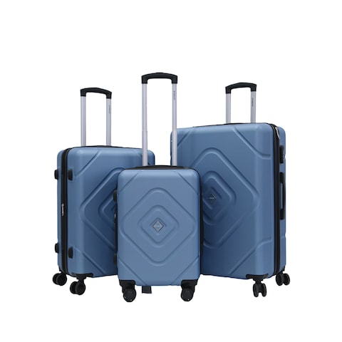 STARLIFE 3 Piece ABS Hard side Trolley Luggage Set Spinner Wheels with Number Lock