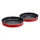 Tefal Kebbe Round Non Stick Oven Dish Set 28/30cm 2 Pieces Red/Black
