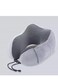 Morano Travel Pillow Memory Foam U Shaped Neck Pillow For Airplane And Car Slow Rebound Ergonomic Design Invisible Zipper Removable And Washable Pillowcase With Storage Bag (Grey/Black)