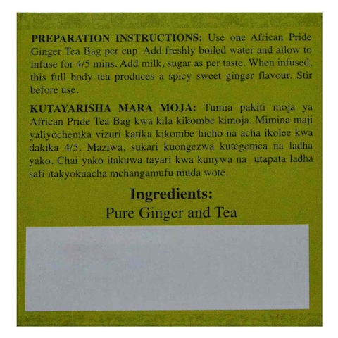 African Pride Herbal Ginger 25 Tea Bags