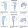 3Ctech 2 Pack Hair Towel Wrap Turban Microfiber Drying Bath Shower Head Towel With Buttons Quick Magic Dryer Dry Hair Hat Wrapped Bath Cap (G)