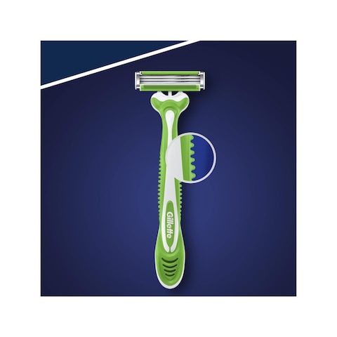 Gillette Blue 3 Sensitive Disposable Green 3 Razors