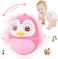 Adorable Penguin Wobbler: Engaging Tummy Time Toy for Babies 6-12 Months - Perfect Gift for Infant Boys and Girls (Pink)