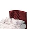 In House Oslo Velvet Bed Frame - Single - 200x120 cm - Burgundy
