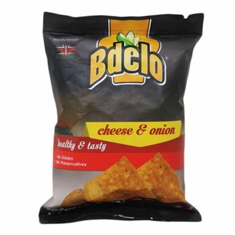 Bdelo Maize Tortilla Cheese And Onion Potato Chips 40G