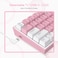 Redragon K617 Fizz 60% Wired RGB Gaming Keyboard, 61 Keys Compact Mechanical Keyboard w/White and Pink Color Keycaps