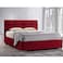 In House Lombardia Velvet Bed Frame - King - 200x200 cm - Burgundy