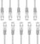 10 Pack, Cat 6 Ethernet Cable Cat6 Patch 3 Feet Full copper - Computer LAN Network Cord, 1M (White)