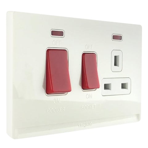 Tronic TD-5345 Cooker Control Unit Socket 45Amps Ivory