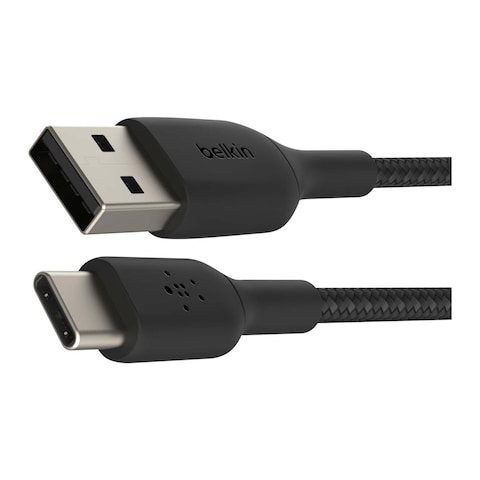 Belkin CAB002BT1MBK Boost Charge Braided USB-C to USB-A Cable - 1 M - Black