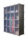 Generic 16 Cube Storage Cupboard Cabinet Wardrobe () Black