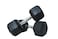 HARLEY FITNESS 15.00KG PREMIUM GUNIUNE RUBBER COATED BOUNCING HEX DUMBBELL - PAIR