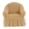 Fabienne Turkish Stretchable Sofa Cover One Seater Light Beige Free Size