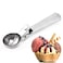 Decdeal - Ice Cream Scoop with Trigger Lever Stainless Steel Ice Cream Spade Comfort Grip for Hard Ice Cream Dough Fruits