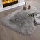 Generic (0.6M X 0.9M Sheepskin, Grey) - Ashler Ultra Soft Fluffy Area Rug Faux Fur Sheepskin Carpet Chair Couch Cover For Bedroom Floor Sofa Living Room, Grey 0.6M X 0.9M