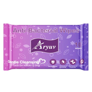 Aryuv Wet Tissue Anti Bacteria 10&#39;S