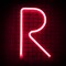 LED Neon Flex Letter Light R 30x20cm