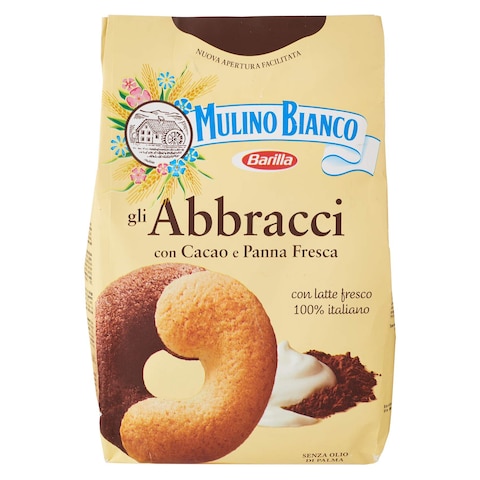 Barilla Mulino Bianco Abbracci Biscuits With Cocoa And Fresh Cream 350g