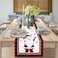 Santa Claus Christmas Table Runner - Cotton Table Cover, Dining Decor - Festive Indoor and Outdoor Christmas Party Decoration for Home and office