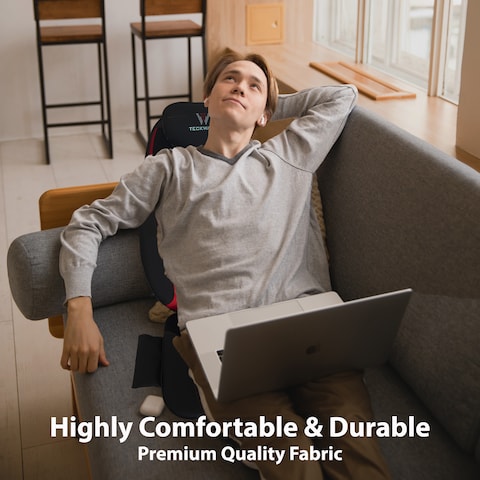 TECKWAVE Full Back &amp; Shoulder Massager with Heat, Vibration Seat &amp; Control Panel for Use at Home or in the Car