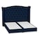 In House Al Dimashqi Linen Bed Frame - King - 200x200cm - Dark Blue