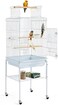 Egardenkart&reg; Bird Cage with Rolling Stand (White, Square)