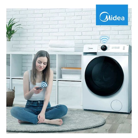 Midea Lunar Series Front Loading Washing Machine 10kg MF200W100WBWGCC White