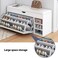 Generic Wooden Shoes Rack Bench With Shoe Changing Stool, Foldable Seat, Nonwoven Fabric Cover Closet, 80X34X53cm, White