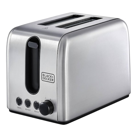 Black &amp; Decker Stainless Steel 2-Slice Toaster ET244-B5 Silver and Black 1050W