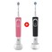 Oral-B Vitality D100 Black and Pink 1+1 Free Bundle Electric Rechargeable Toothbrush