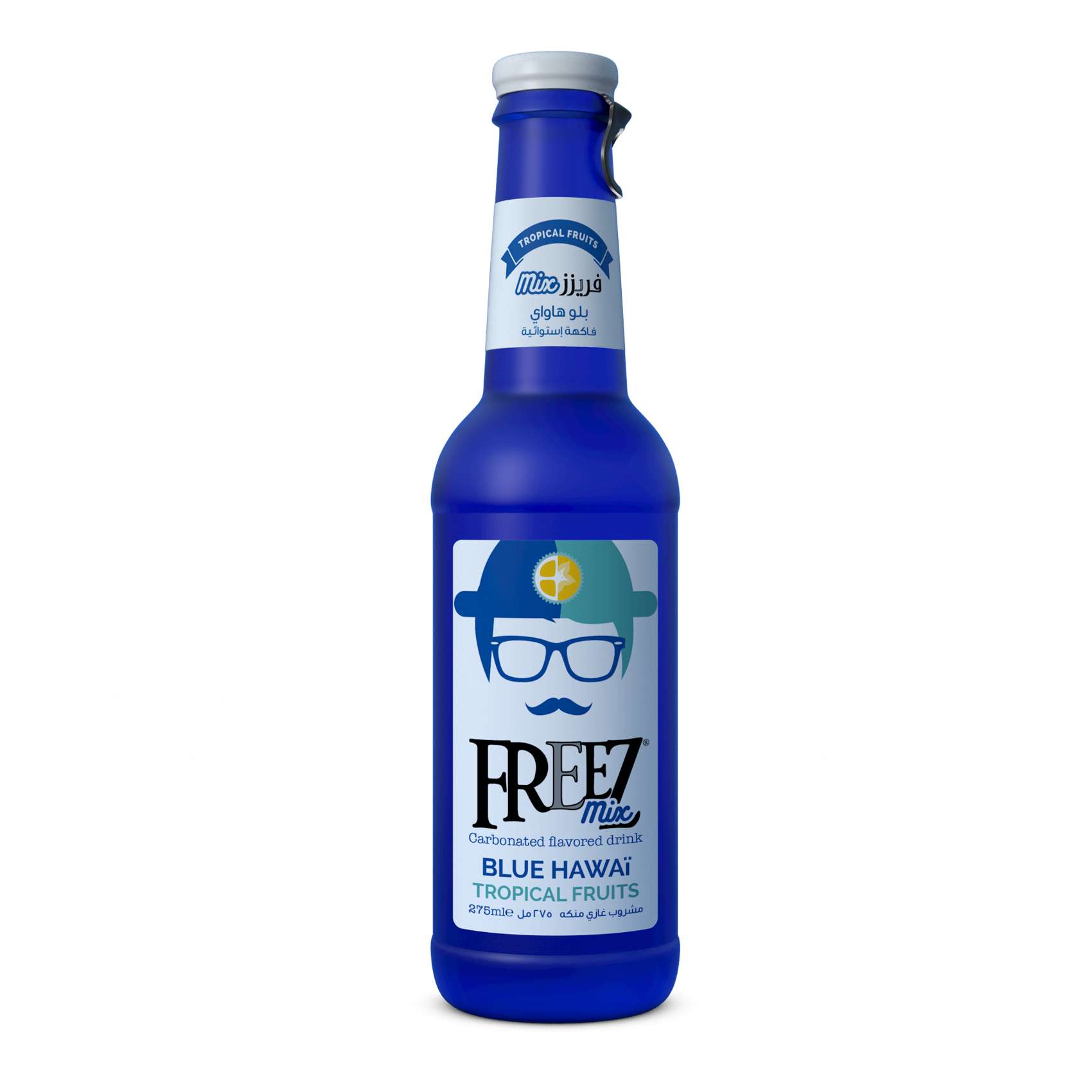 Freez Mix Carbonated Flavored Drink Blue Hawai Tropical Fruits 275ml