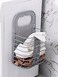 Wrixty Wall Mounted Bathroom Hanging Mesh Laundry Basket Toiletry Organization Washing Bin Home Portable Magic Sticker Plastic Laundry Hamper Bag for Bathroom Bedroom Dirty Clothes