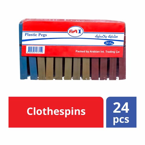 F1 CLOTH PEGS PLASTIC 24PCS