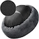 Vsell24 Fluffy Donut Style Soft Plush Machine Washable Self Calming Worming Cuddle Anti-Slip Base Circle Bed For Cats Puppies And Small Dogs Bed Black 60X52X46Cm