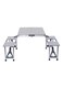 Generic - 4-Seat Outdoor Portable Picnic Table Silver
