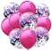 Party Time 10-Pieces Latex and Confetti Decoration Balloon Sets For Birthday Party Wedding Bridal Shower Baby Shower Balloon Decoration (Pink and Blue)