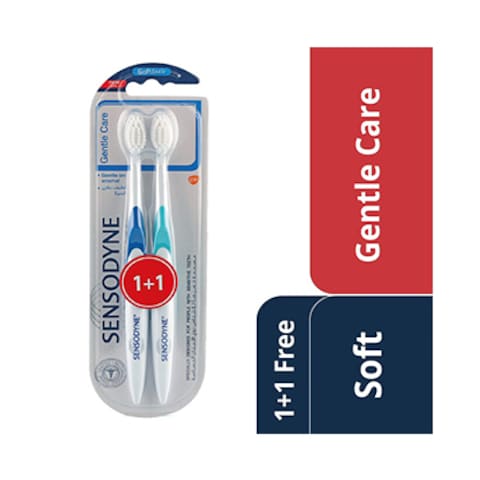 Sensodyne Gentle Care Soft Tooth Brush 1+1 Piece Free
