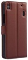Generic Pu Leather Wallet Flip Back Cover Case For Lenovo K3 Note-Brown