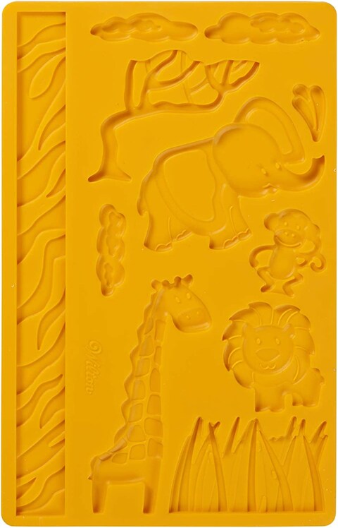 Wilton Jungle Animals Fondant &amp; Gum Paste Mold (Orange)