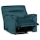 In House Velvet Rocking &amp; Rotating Recliner Chair - Dark Turquoise - AB01