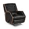 In House Leather Classic Gaming Recliner Chair With Latex Cushion Backrest - Black - Gaming