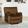 In House Velvet Rocking &amp; Rotating Recliner Chair - Brown - H1