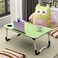Foldable Laptop Bed Table Multi-Function Lap Bed Tray Table with Storage Drawer and Water Bottle Holder, Serving Tray Dining Table with Slot for Eating, Working on Bed/Couch/Sofa - Green, LT3-GRN