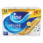 Buy Fine Deluxe Toilet Paper 3 Ply 12 Rolls in UAE