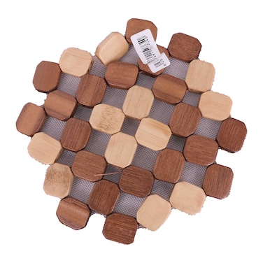 قاعده خشب للحلل او الاطباق الساخنة - 15 سم