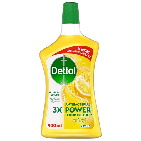 Buy Dettol Lemon 3X Power Antibacterial Floor Cleaner, 900ml in Kuwait